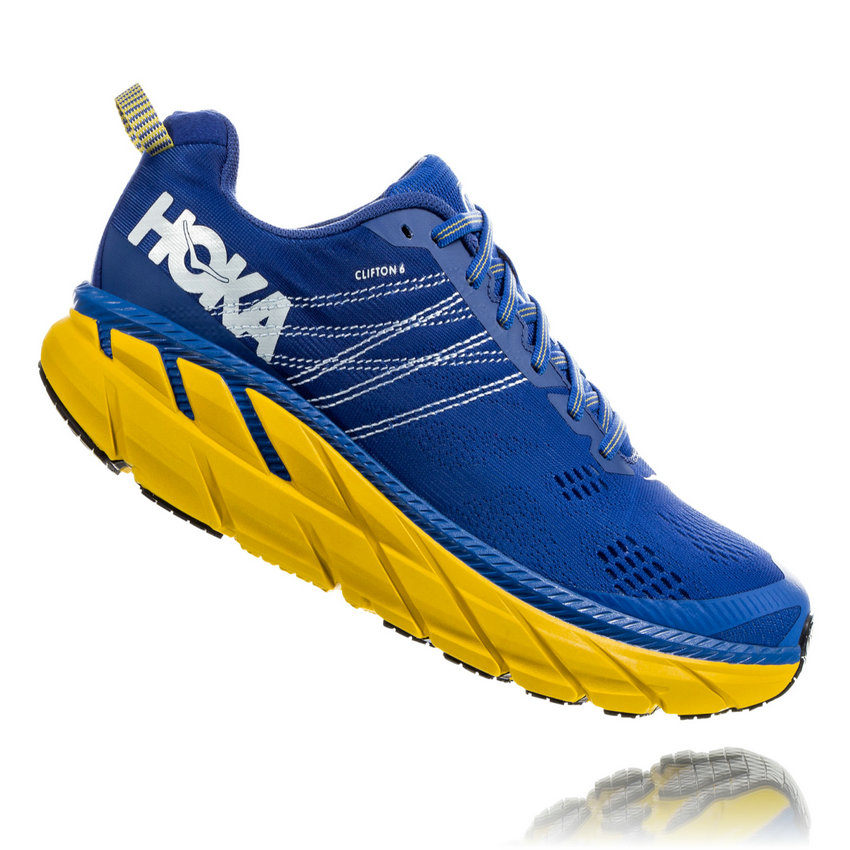 HOKA ONE ONE MEN'S CLIFTON 6 NEBULAS BLUE / LEMON
