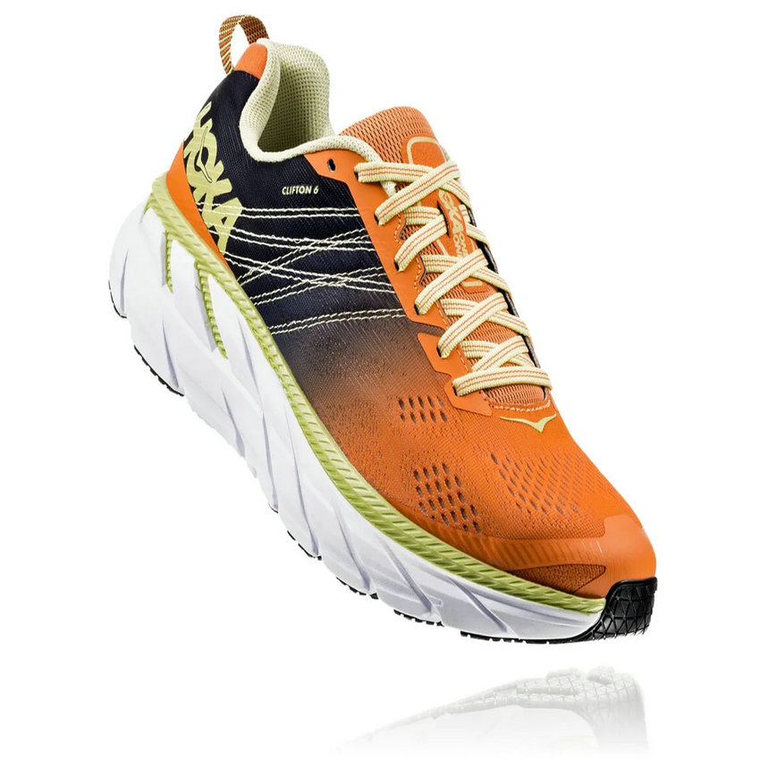 HOKA ONE ONE MEN'S CLIFTON 6 BIRDS OF PARADISE / BLACK