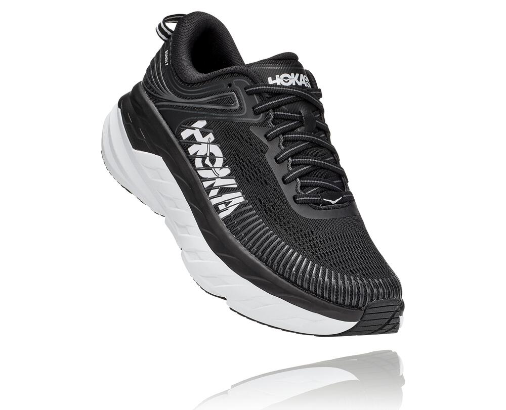 HOKA ONE ONE Bondi 7 for Women - BLACK / WHITE