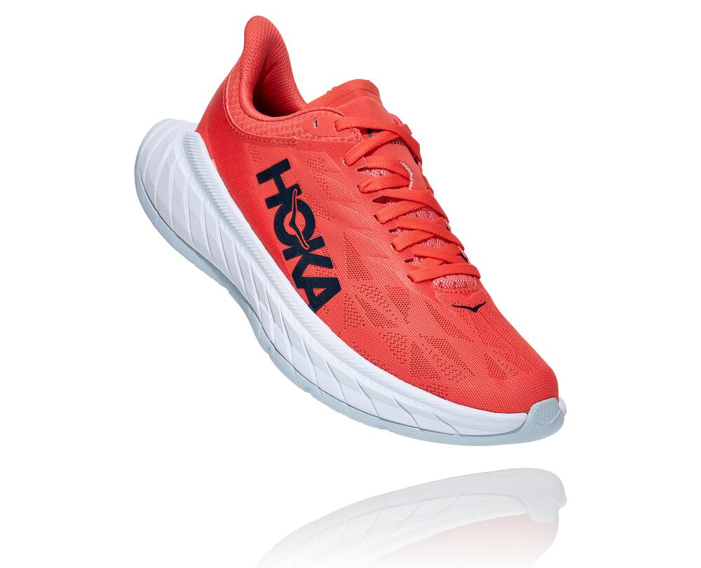 HOKA ONE ONE Carbon X 2 for Women - HOT CORAL / BLACK IRIS