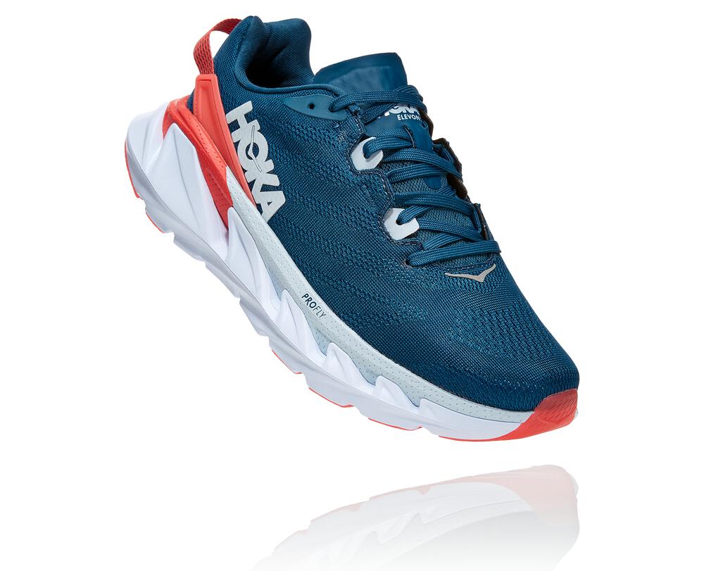 HOKA ONE ONE Elevon 2 for Women - MOROCCAN BLUE / HOT CORAL