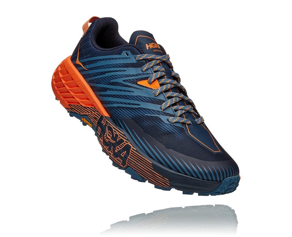 HOKA ONE ONE Speedgoat 4 for Men - REAL TEAL / PERSIMMON ORANGE