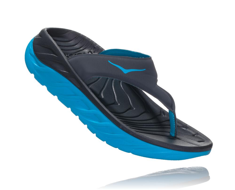 HOKA ONE ONE ORA Recovery Flip for Women - EBONY / DRESDEN BLUE