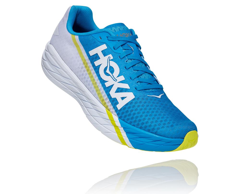 Rocket X All Gender Running Shoe - WHITE / DIVA BLUE