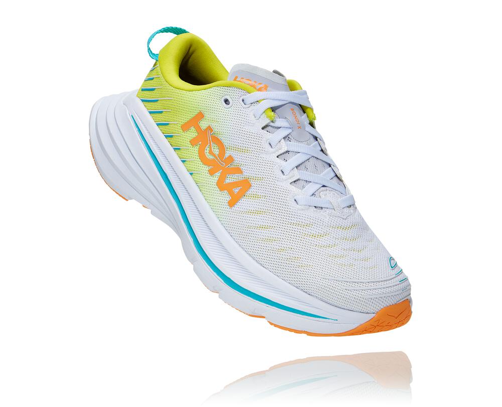 HOKA ONE ONE Bondi X for Women - WHITE / EVENING PRIMROSE