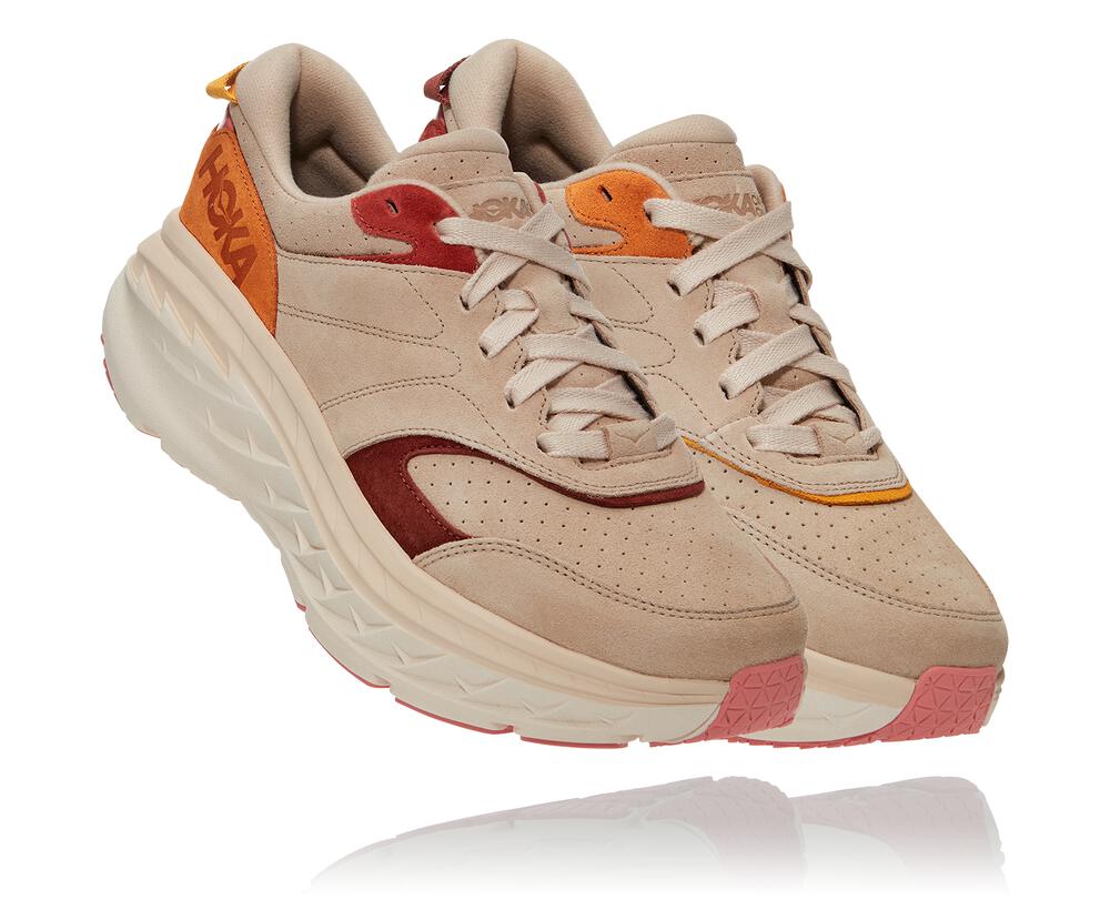 HOKA ONE ONE Bondi L Suede - SHIFTING SAND / MULTI