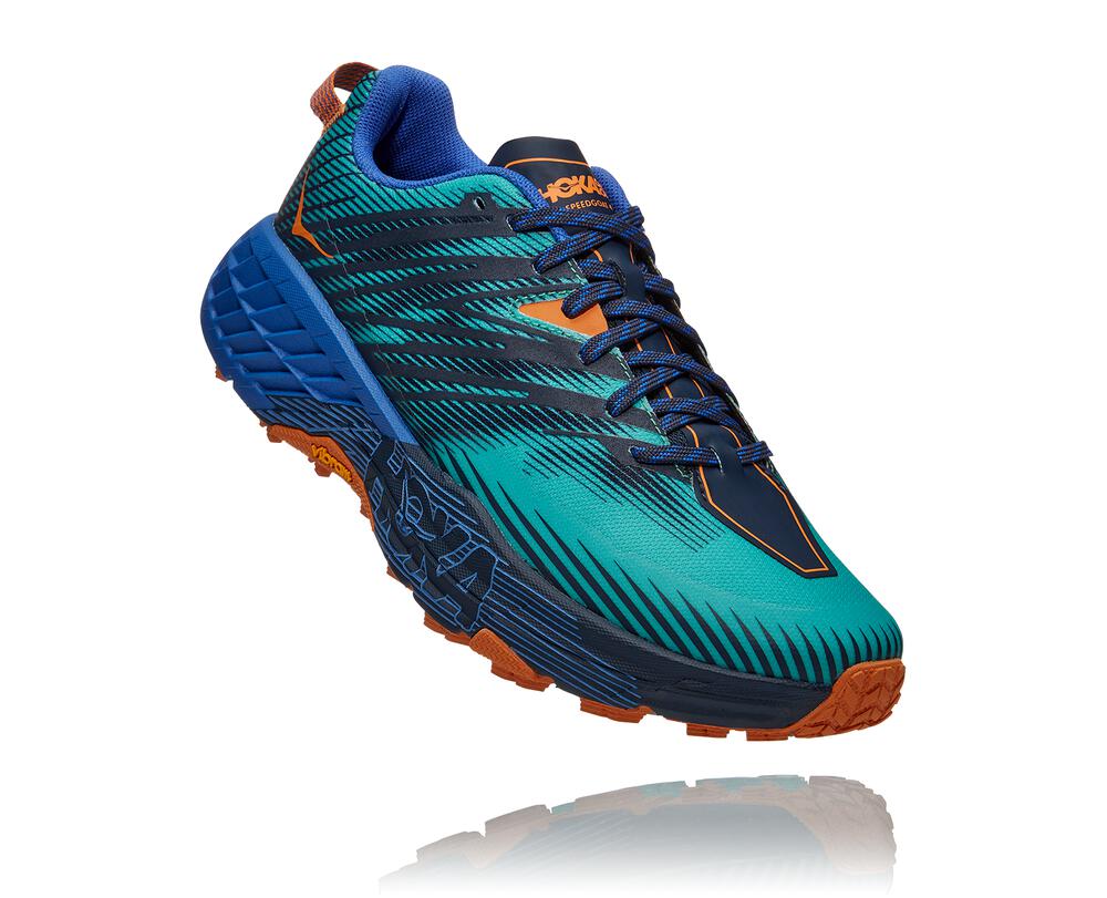 HOKA ONE ONE Speedgoat 4 for Men - ATLANTIS / DAZZLING BLUE