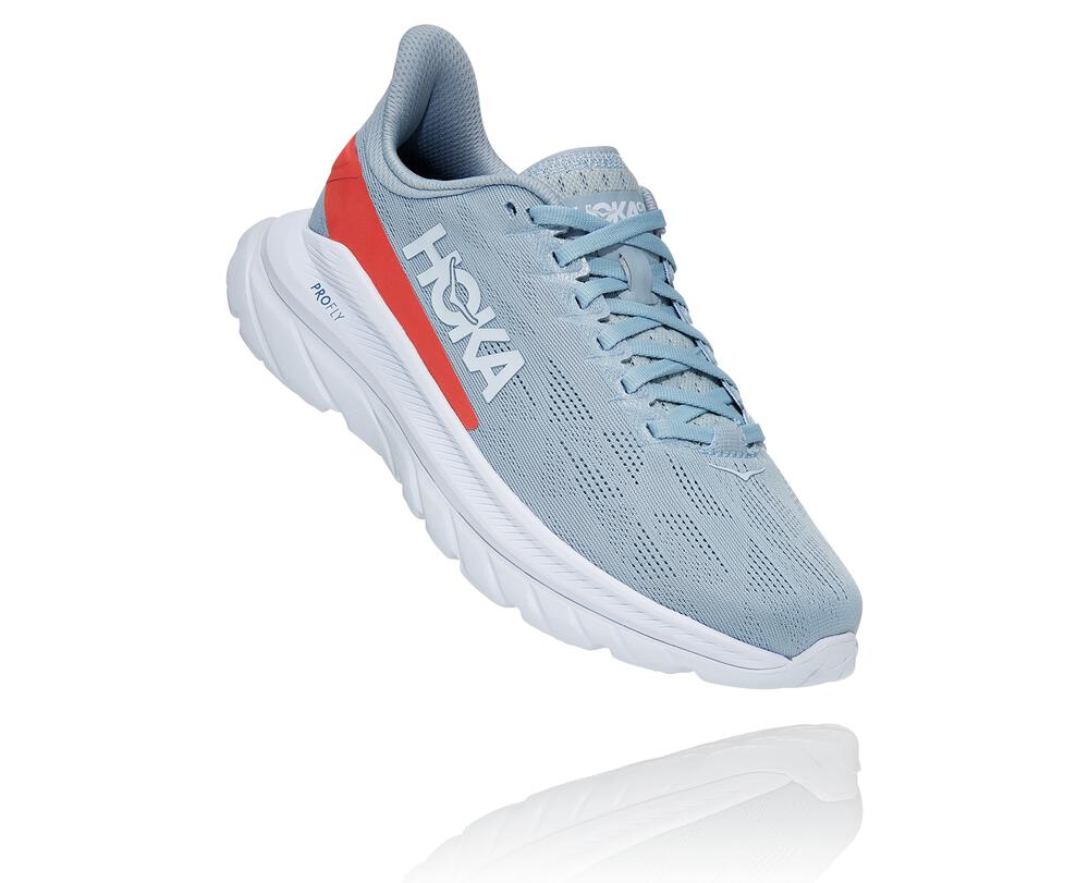 Mach 4 Running Shoe - BLUE FOG / HOT CORAL
