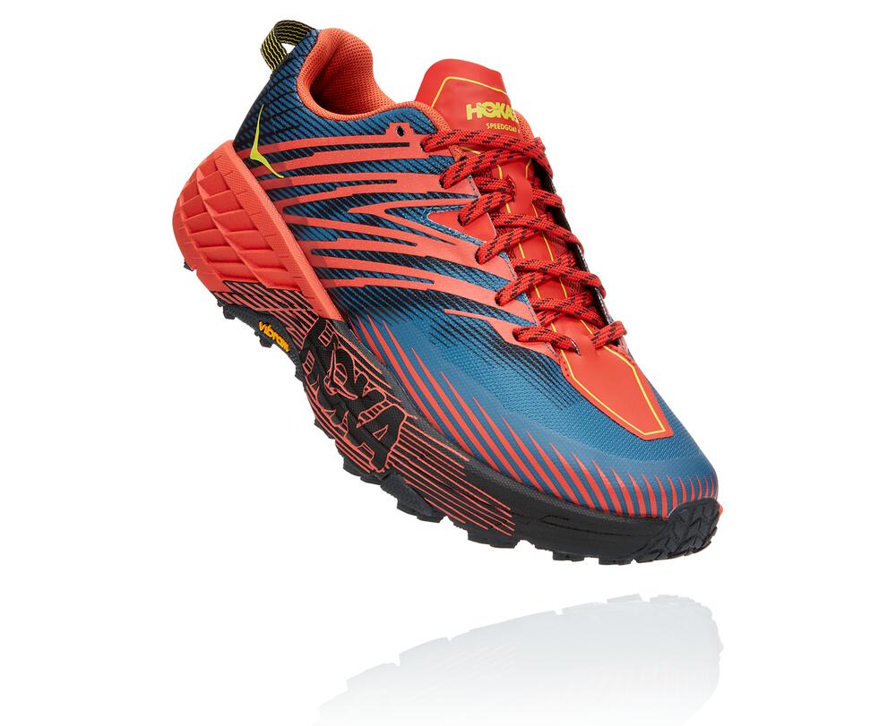 HOKA ONE ONE Speedgoat 4 for Men - FIESTA / PROVINCIAL BLUE