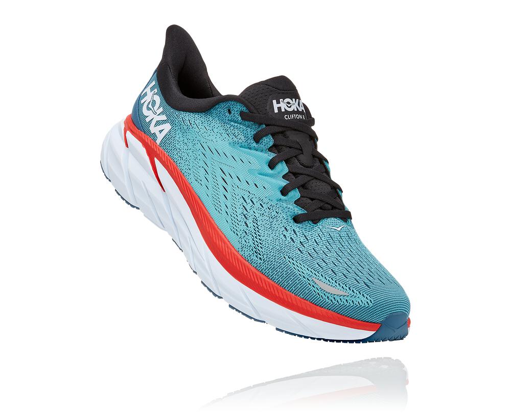 HOKA ONE ONE Clifton 8 for Men - REAL TEAL / AQUARELLE